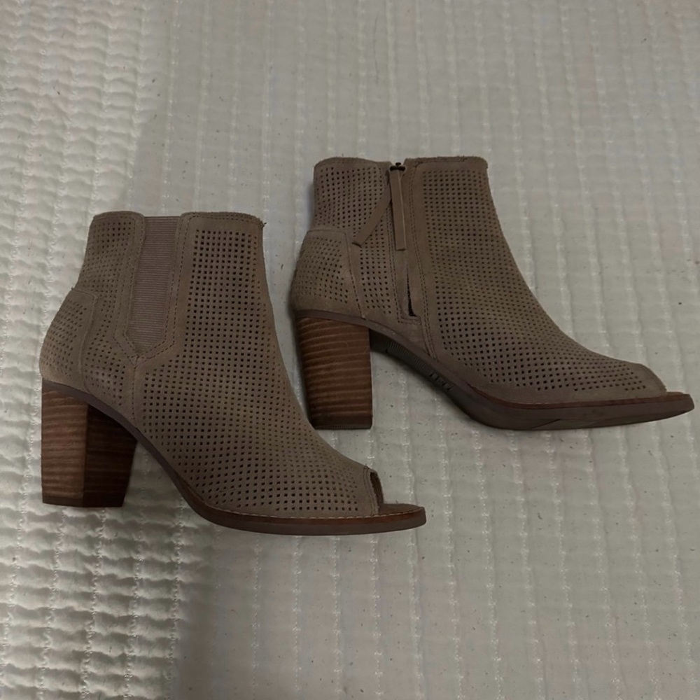 TOMS Peep Toe Booties size 8